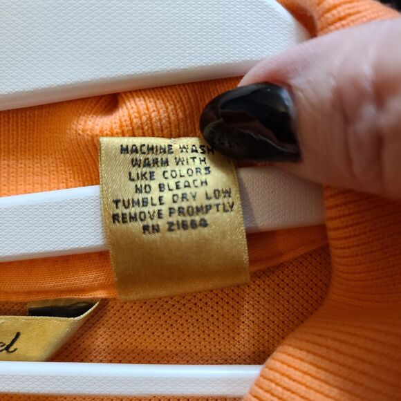 Gold Label Roundtree & Yorke Mens Polo Orange Size 2X Big 100% Cotton Pullover - Picture 7 of 12